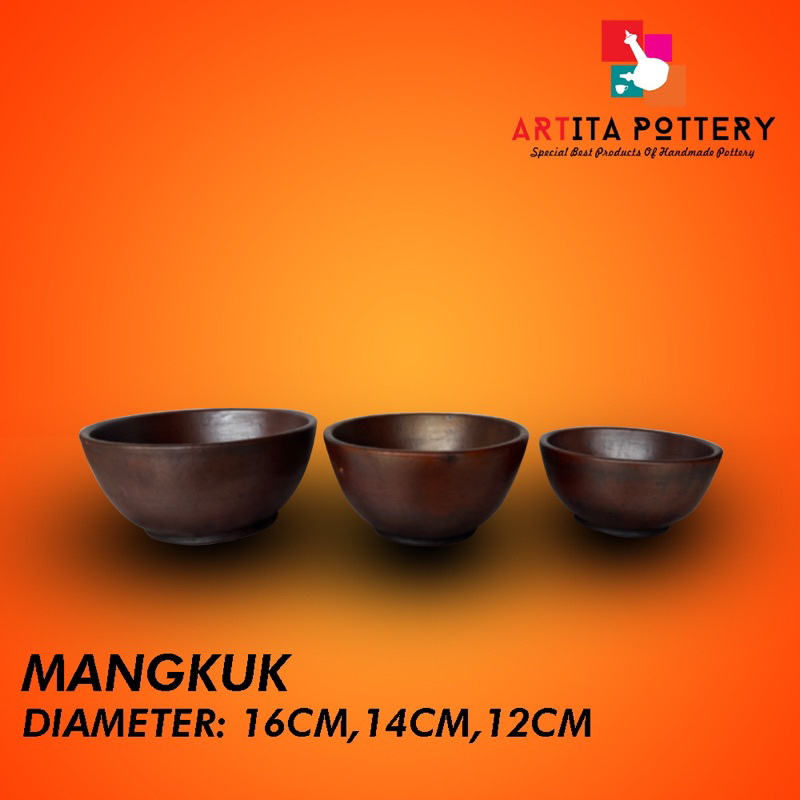GERABAH MANGKUK D16cm,14cm,12cm SOTO BUBUR DAWET TANAH LIAT