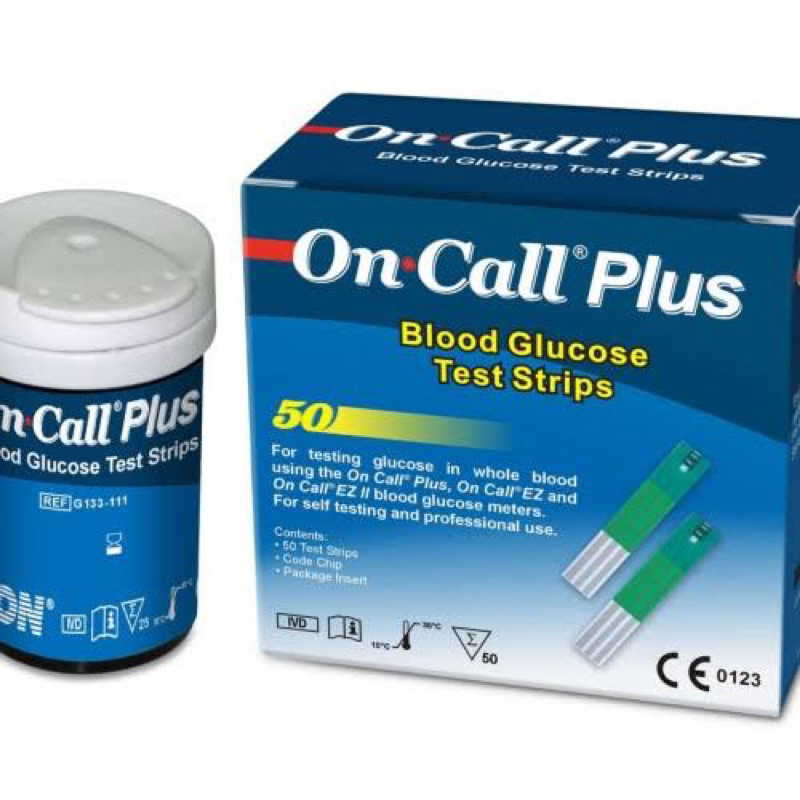 Strip On Call Plus Gula Darah / Blood Glucosa / On Call plus isi 50 strip / Stik On Call Plus