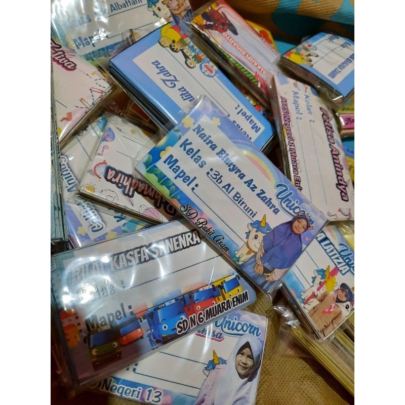 

stiker buku untuk sekolah