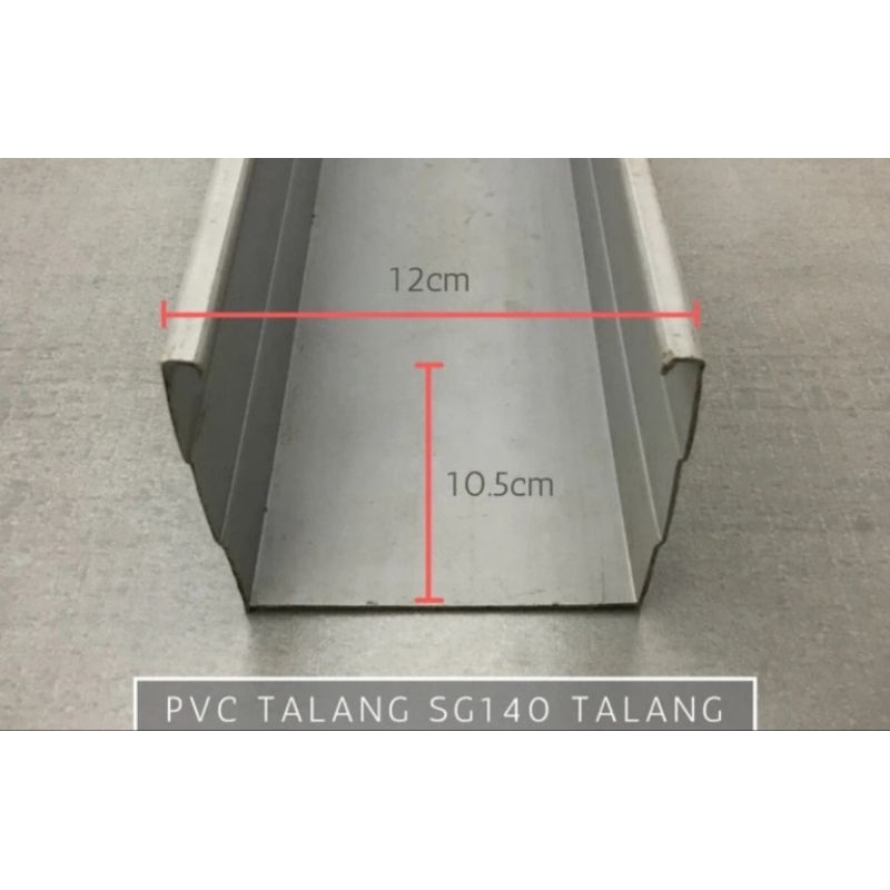 Talang Air Per Meter 1m 1mtr 1meter PVC Kotak SG 140 4"4 Inch