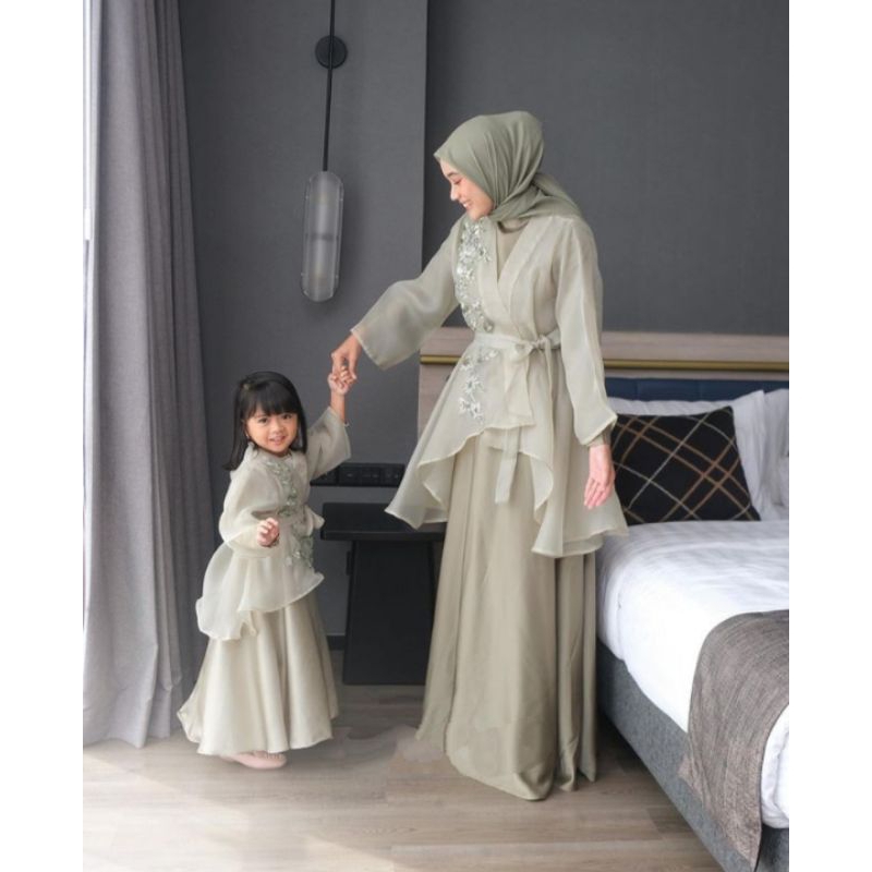 gamis organza, baju kondangan, baju Bridesmaids, baju lamaran, gamis  syar'i, gamis tile