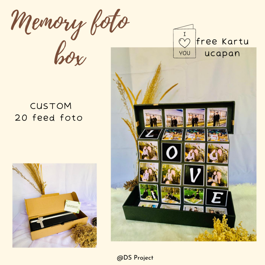 Memory Foto Box / Kado Anniversary / Kado Cowok Cewek