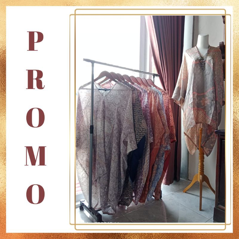 UREE FASHION BLOUSE KAFTAN TUNIK VISCOSE SEMI SUTRA BLUS BATIK CAP KOMBINASI TULIS BLUS ATASAN SAJA 