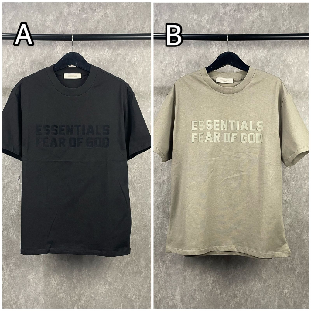 ESSENTIALS FEAR OF GOD kaos essentials big logo import oversize tee unisex baju import pria atasan w