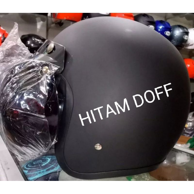 HELM MURAH, HELM HALF FACE BOGO POLOS GAYA RETRO KUALITAS BAGUS TERJAMIN DENGAN UKURAN YG SUPER BIG/