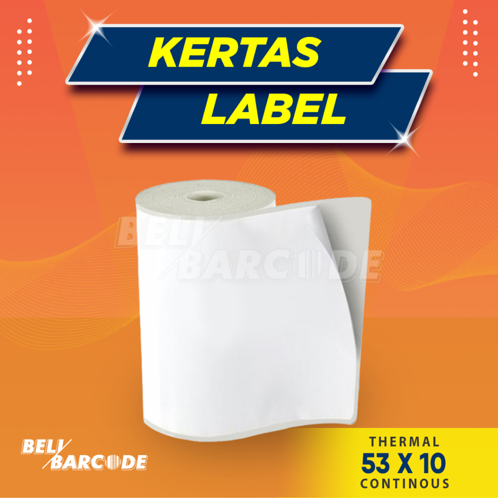 

Stiker Kertas Label Barcode Thermal 53x10m / 53 x 10 m Printer Kasir