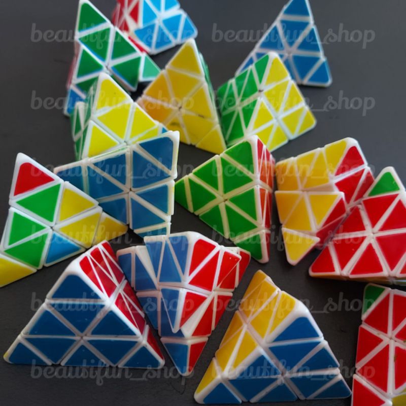 Mainan rubik segitiga | mainan edukasi anak rubik bentuk segitiga magic cube puzzle mainan asah otak