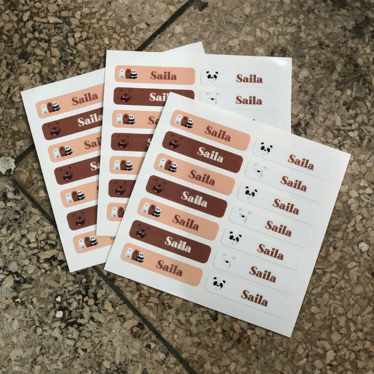

STIKER LABEL NAMA WATERPROOF STICKER NAMA ANAK CUSTOM MURAH