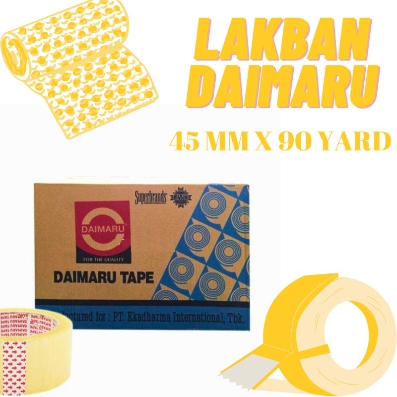 

Lakban / Selotip Merk Daimaru 45 MM X 90 YARD Murah