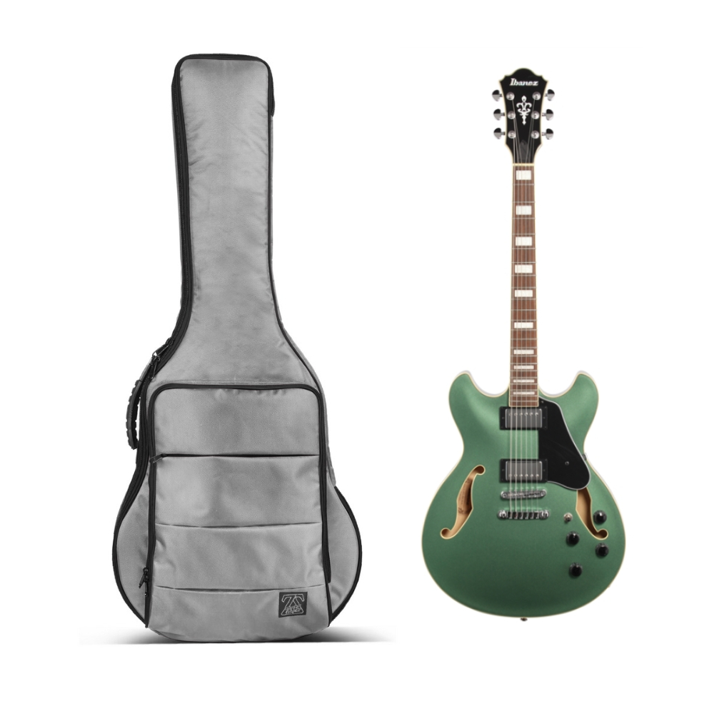 Zorc Official - JMH | Tas Gitar Elektrik Hollow Body | Gigbag Semi Hollow Cordura Grey