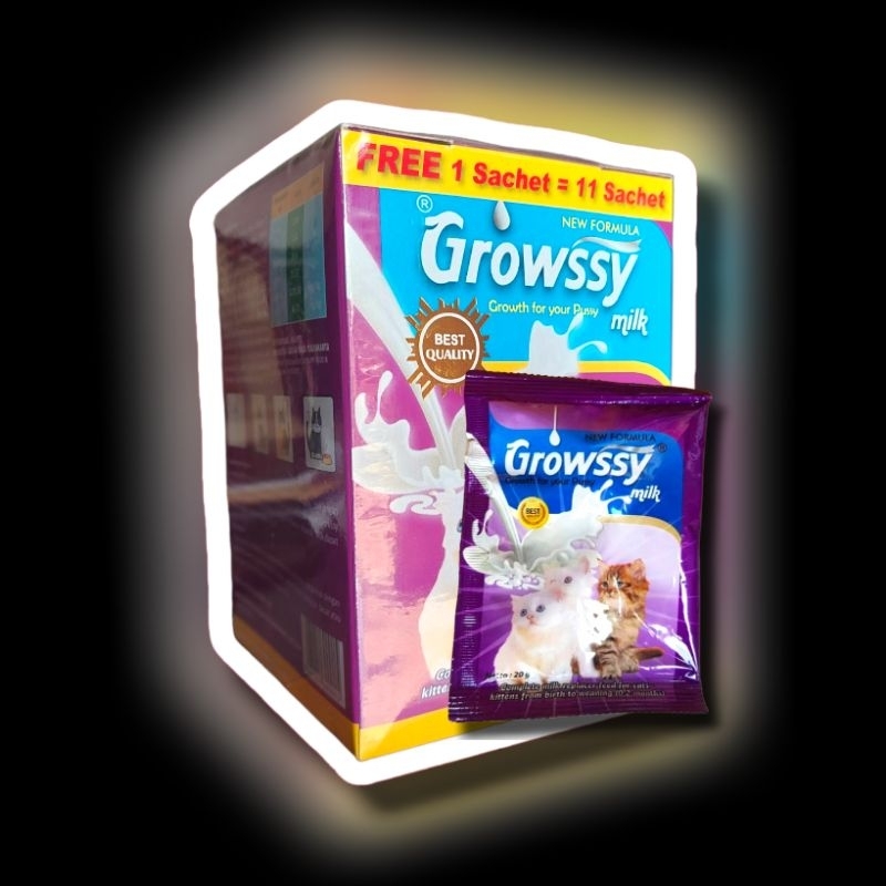'GROWSSY' SUSU ANAK KUCING KITTEN MILK BAYI KUCING 0-2 BULAN  20gr