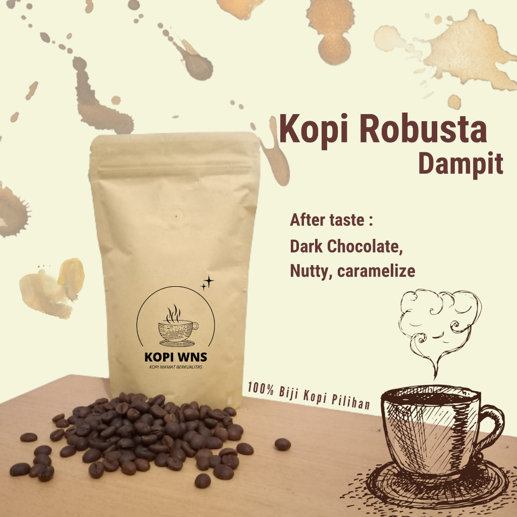 

Kopi Robusta Dampit 250 Gr Bubuk Kopi WNS
