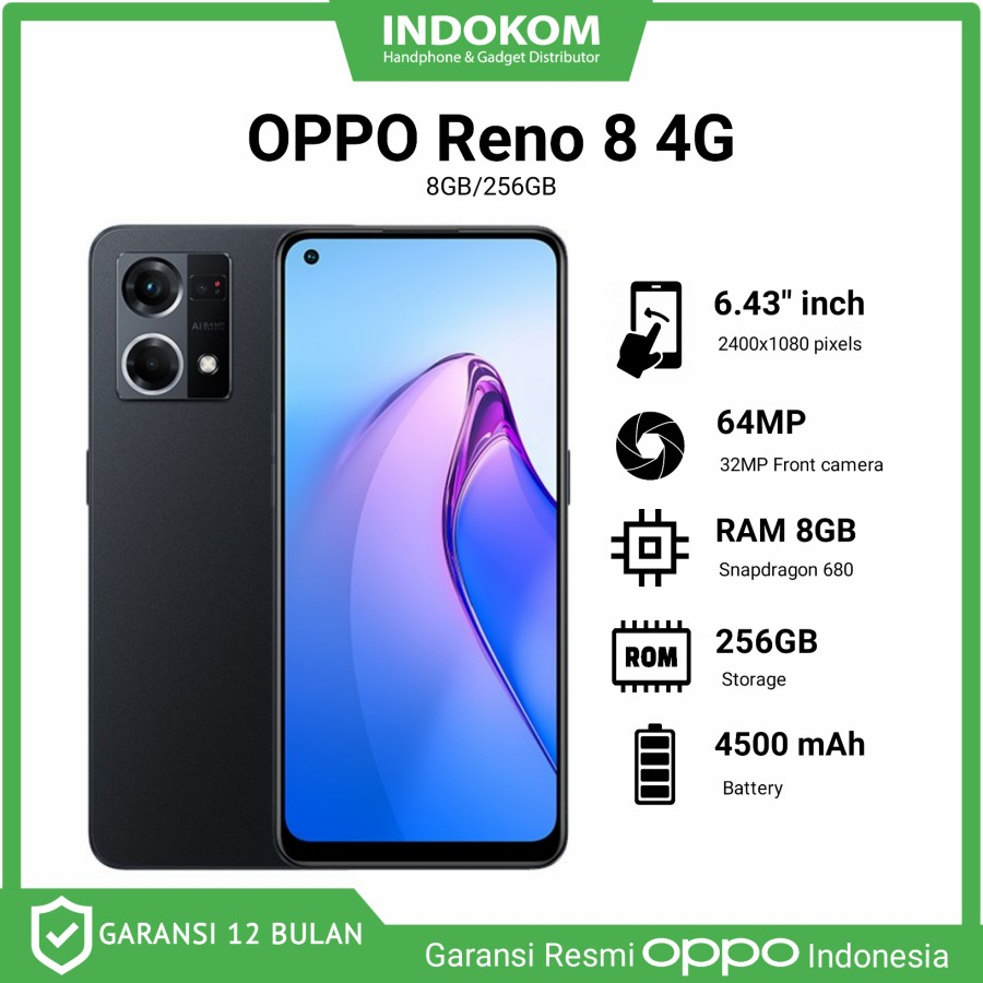 Oppo Reno8 4G RAM 8GB/256GB - Garansi Resmi