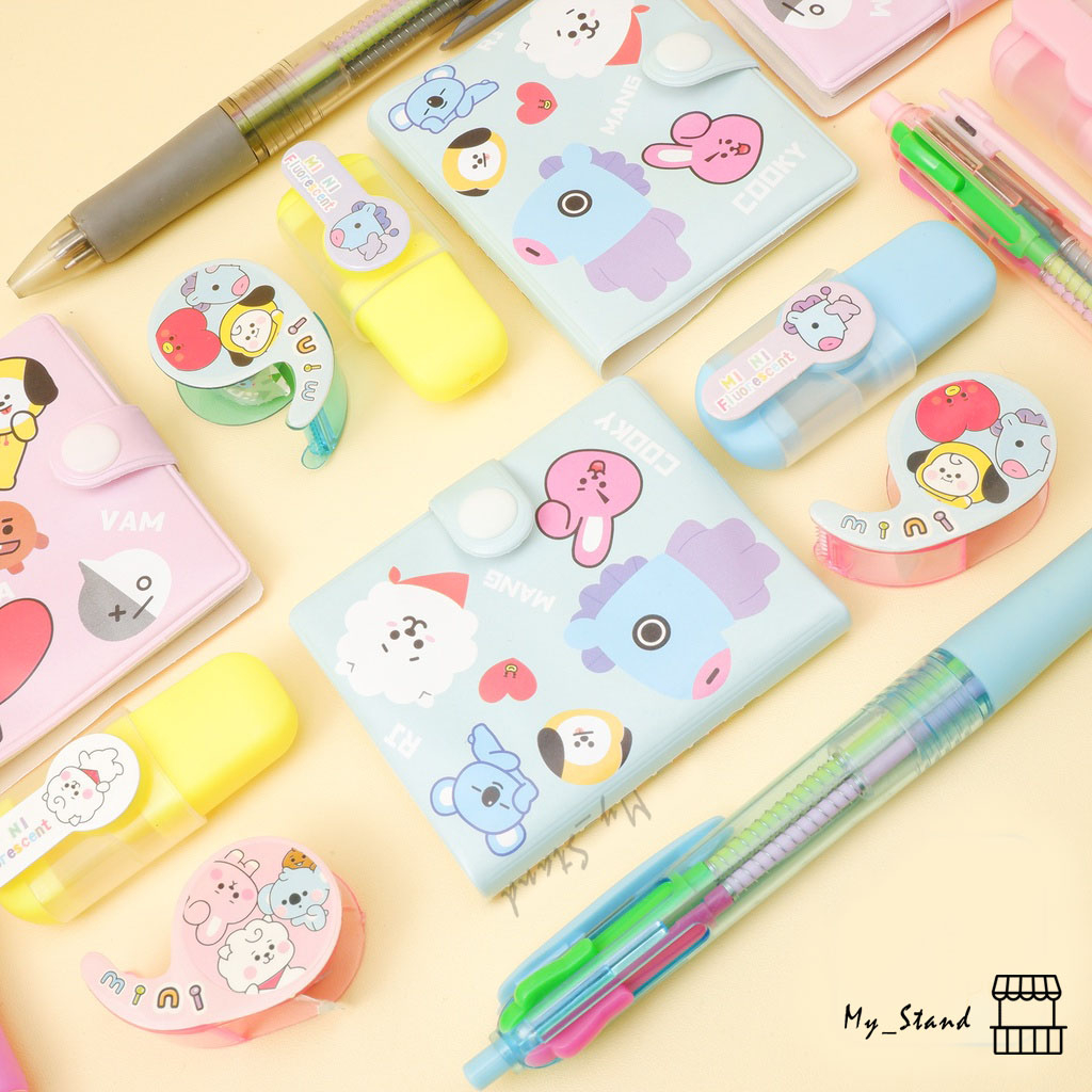 

Set Alat Tulis Mini Boy Band E-006 isi 4 buku kecil pulpen highlighter mini solatip paket BiTi notebook tape pena