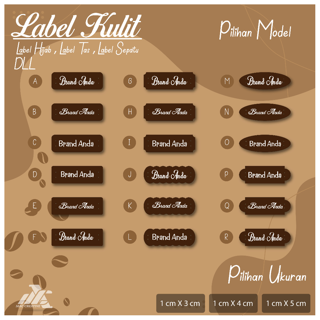 

LABEL KULIT, LABEL HIJAB KULIT, LABEL BAJU KULIT, LABEL TAS KULIT PART 1