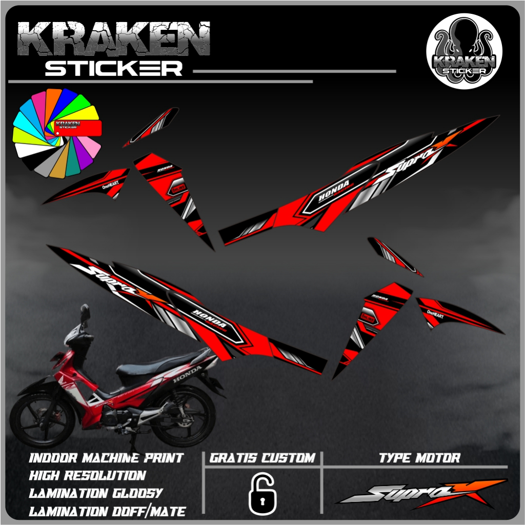 STRIPING SUPRA X 125 2008 STIKER SUPRA X 125 STICKER LIS LIST SUPRA X 125 2008 CODE 02
