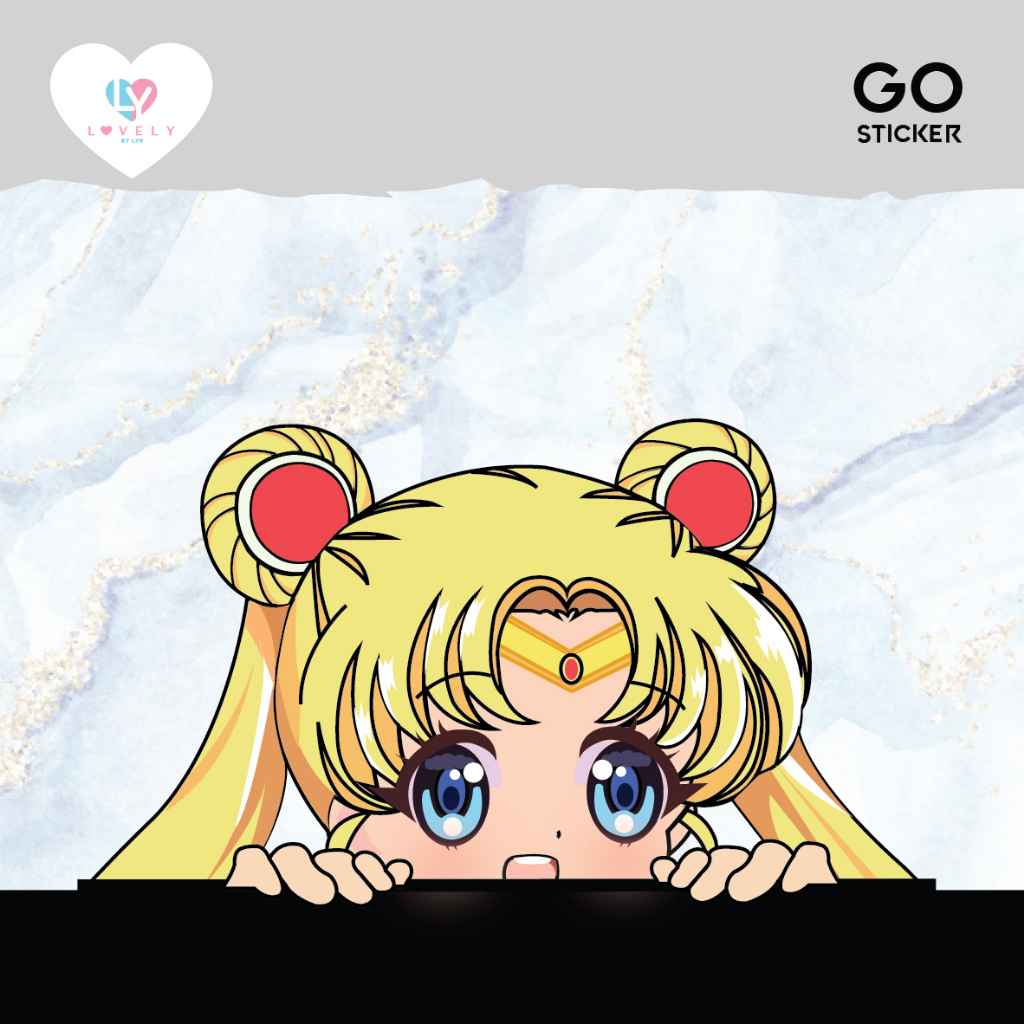 Sticker Cutting Mobil Sailor Moon (Laptop,PC,Koper) | GO STICKER