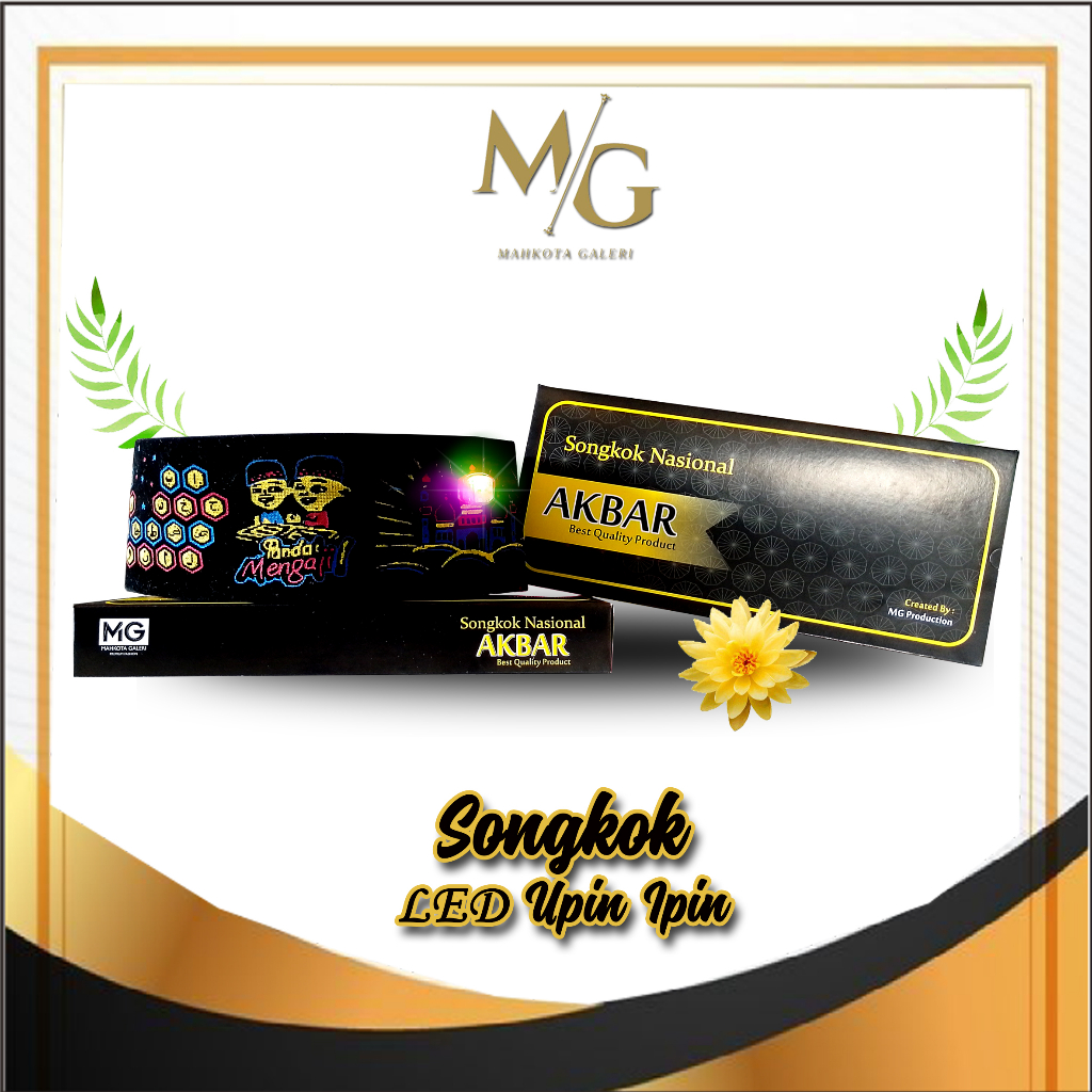 Songkok Lampu LED / Songkok Anak / Songkok Upin Ipin