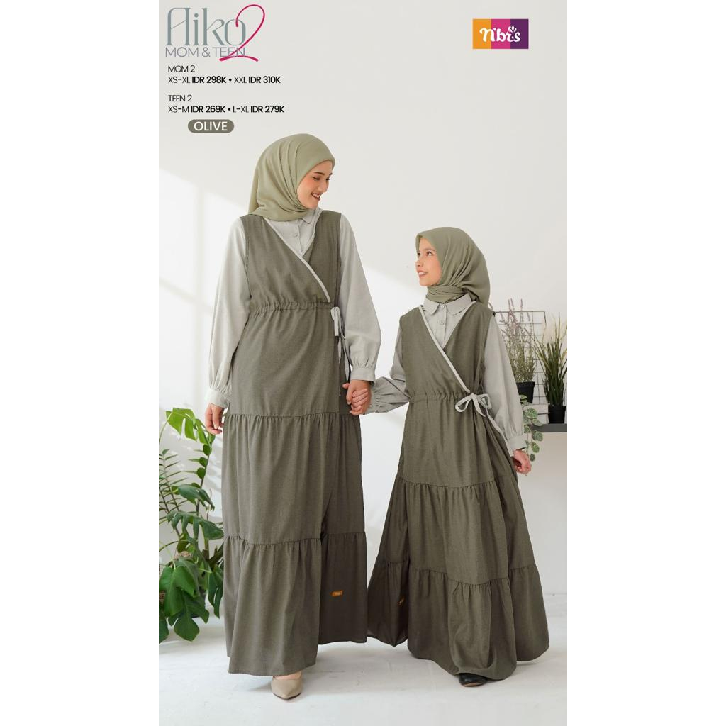 GAMIS NIBRAS AIKO MOM & TEEN / BAJU COUPLE IBU & ANAK