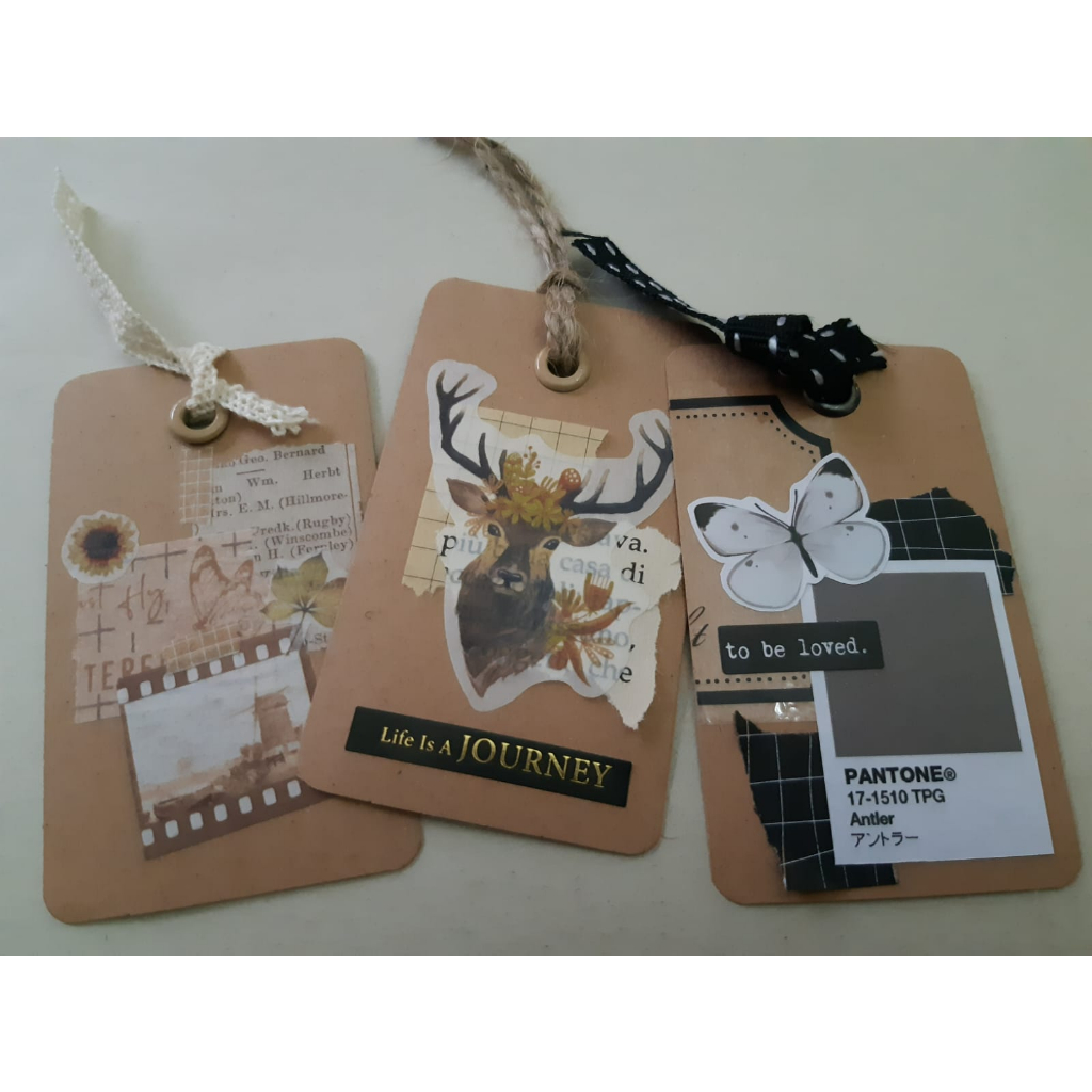 

3 pcs Vintage Bookmark Pembatas Buku DIY Classic Journal Craft Paper