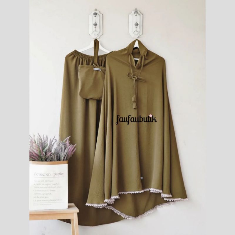 Mukena FaufauHijab Khawla Army