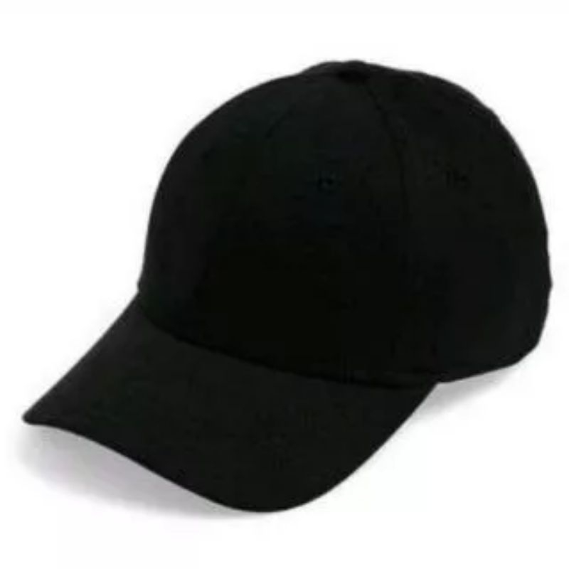 TOPI BASEBALL HITAM POLOS