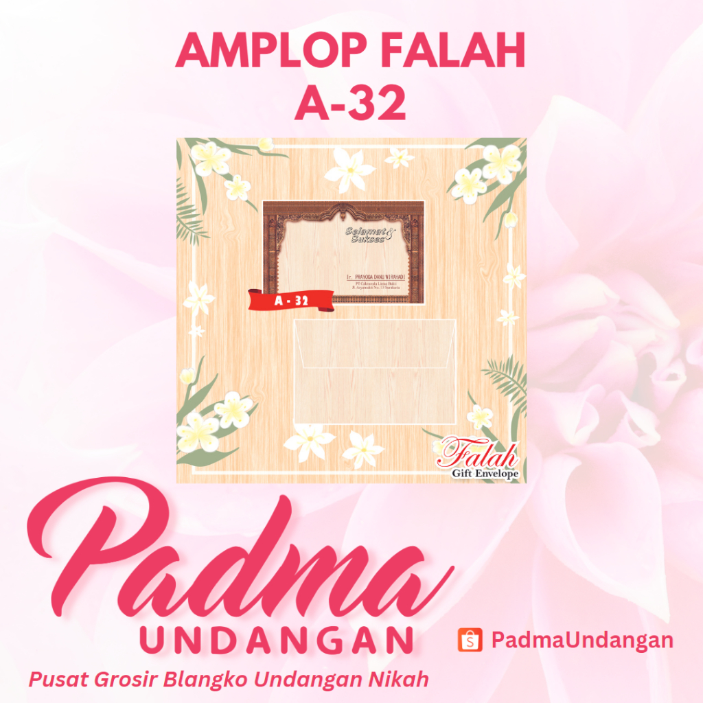 

Amplop Falah A-32 | PadmaUndangan