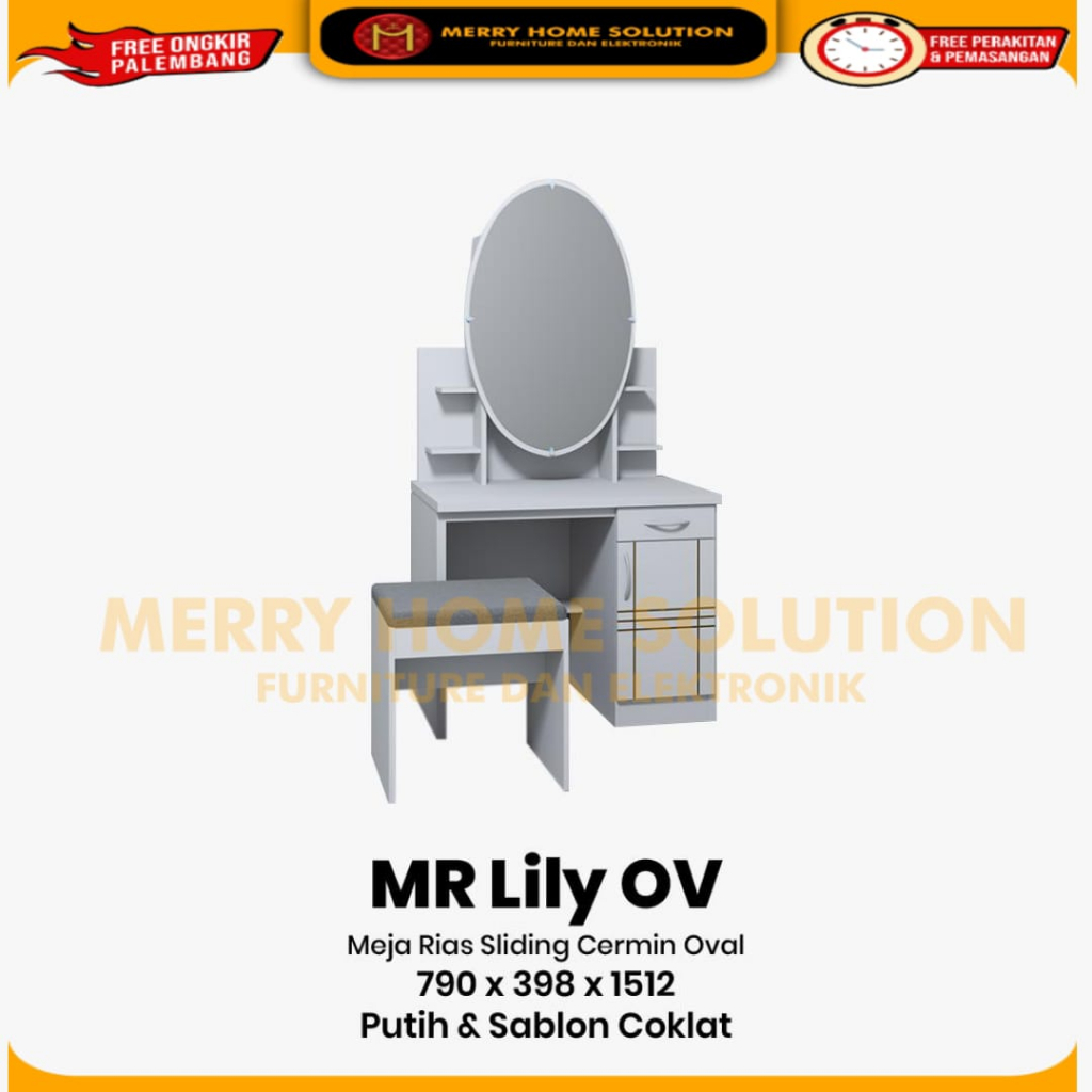 Meja rias olympic gstar karin oval