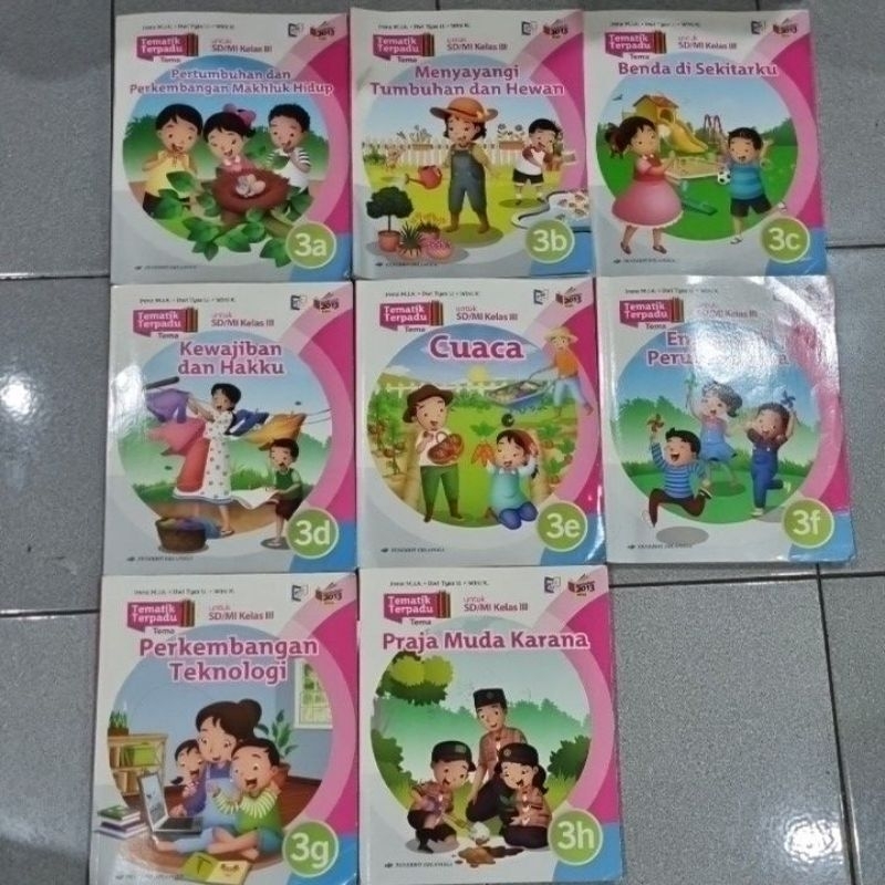 Buku Tematik Terpadu Kelas 3 SD/MI Penerbit Erlangga BEKAS