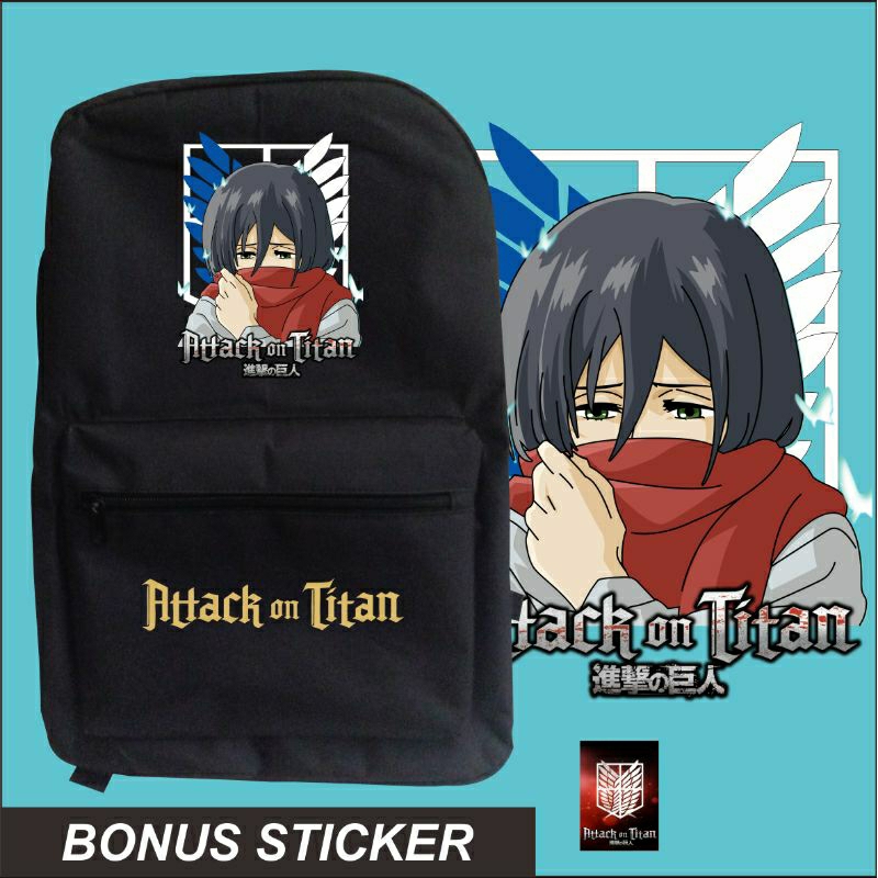Tas Sekolah Ransel Anime Attack On Titan Mikasa Ackerman