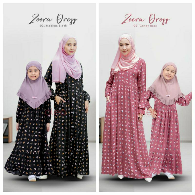 ZEERA DRESS COUPLE KIDS/HOMEDRESS RAYON