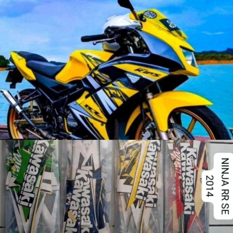 (Bisa COD) Striping Kawasaki ninja RR 2014-2015 SE kuning / standar ori / Stiker ninja RR full body