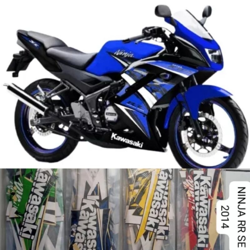 (Bayar Ditempat) Sticker ninja rr new 2014 SE Ori Biru / Striping full body/full set Kawasaki ninja 