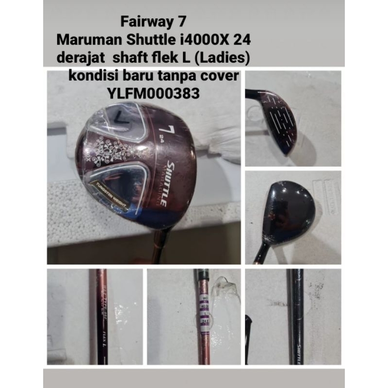 Stik golf Fairway 7Maruman Shuttle i4000X 24 derajat  shaft flek L (Ladies) Kondisi baru tanpa cover