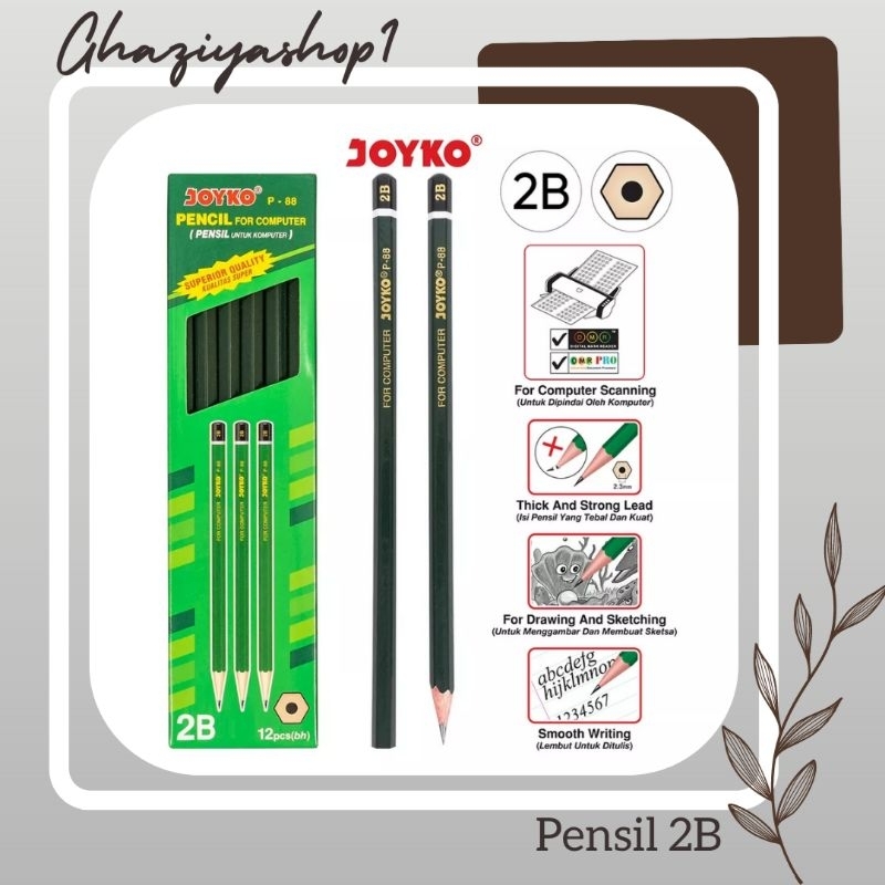 

Promo Pensil Pencil Joyko P-88 2B For Computer 1box 12pcs. Original. Harga Murah.