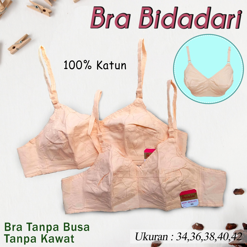 SPORT BRA BIDADARI ORIGINAL BERKUALITAS BH TANPA BUSA TANPA KAWAT FULL CUP KAIT 2 PAKAIAN DALAM WANI