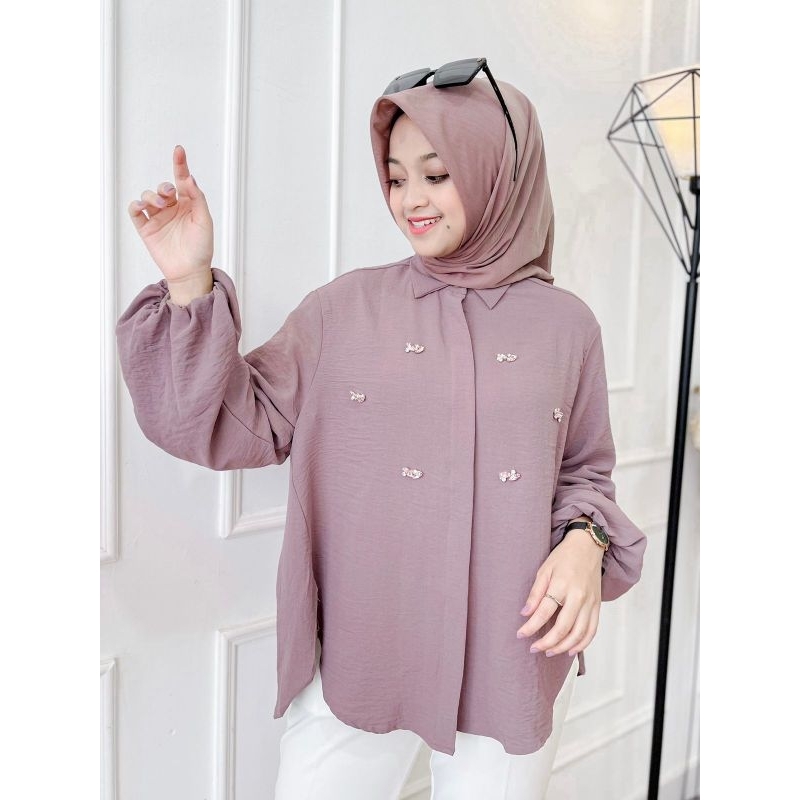selena lux blouse by mdly original /blouse mdly terbaru