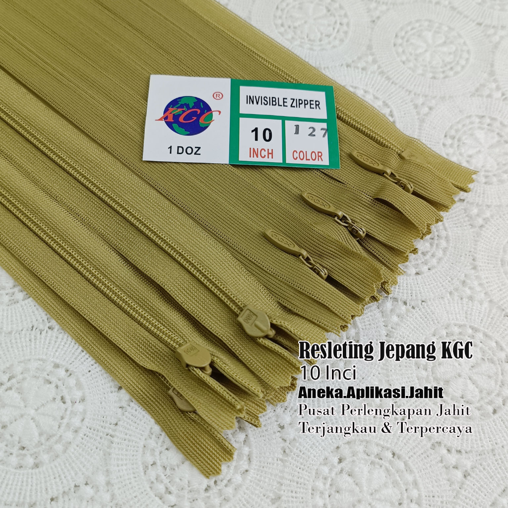 [2/2] 1 BIJI RESLETING / RITSLETING JEPANG MERK YEE / KGC / HD / KIM 10 INCI (25CM)