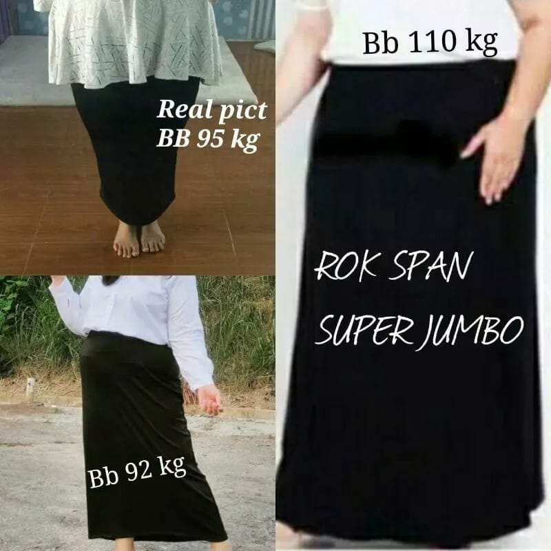 Rok span scuba panjang premium Rok kerja wanita Rok pensil wanita jumbo Rok Span Hitam rok span polo