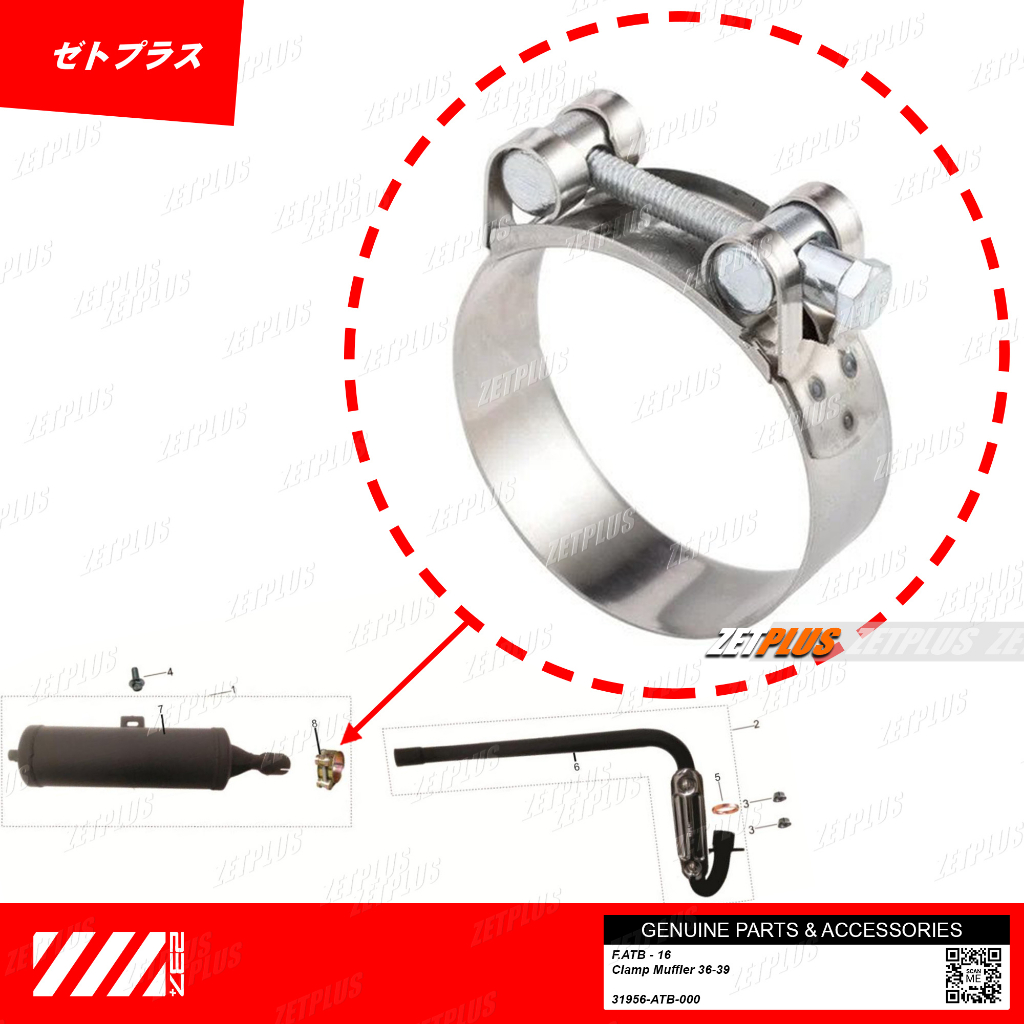 CLAMP MUFFLER ATV RAZOR /klem knalpot viar/motor/slip on heavy duty universal