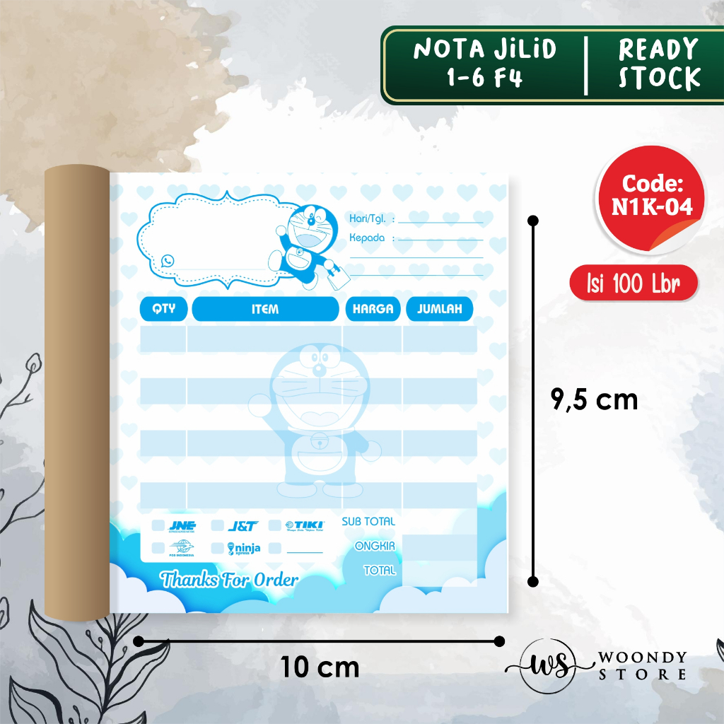 

NOTA OLSHOP 1 PLY KOSONGAN READY STOK N1K 04 DORAEMON