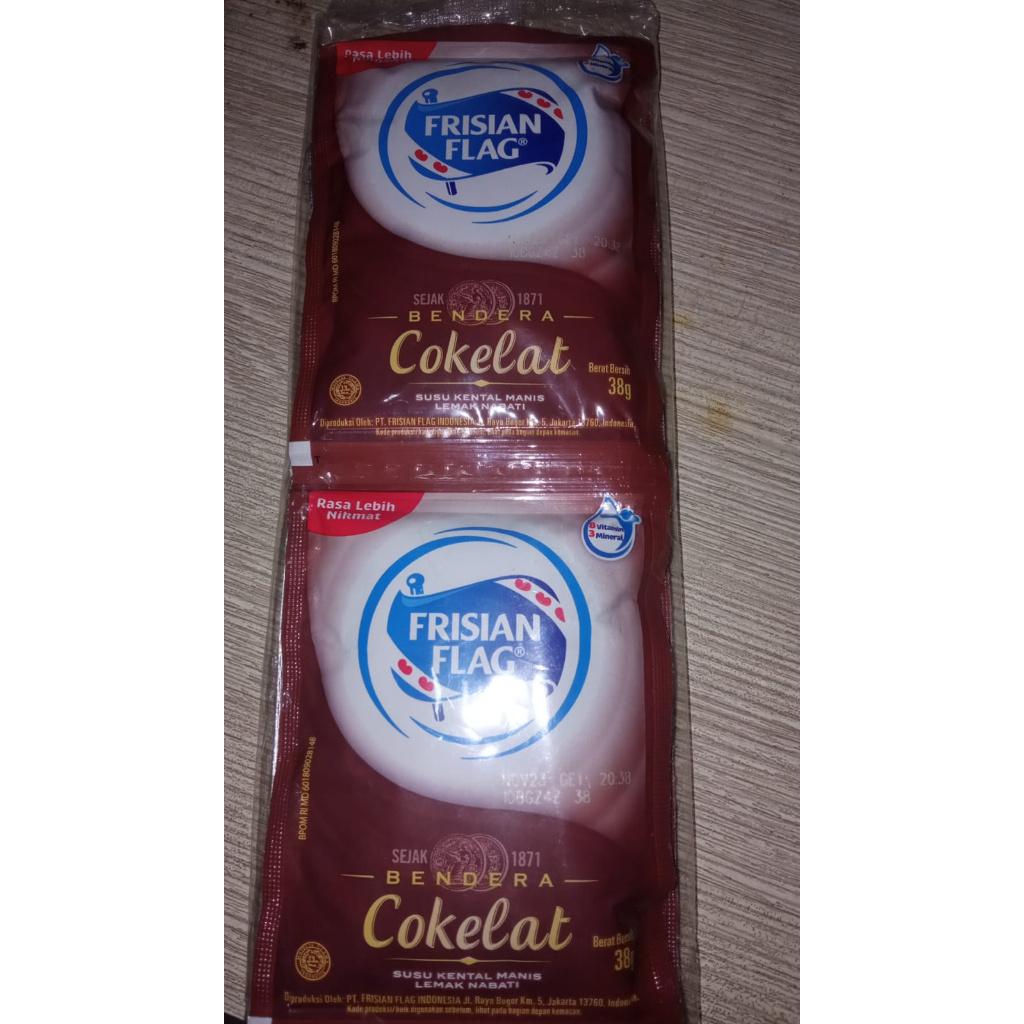 

Susu Sachet Frisian Flag Bendera Coklat Renceng (Isi 6 sachet)
