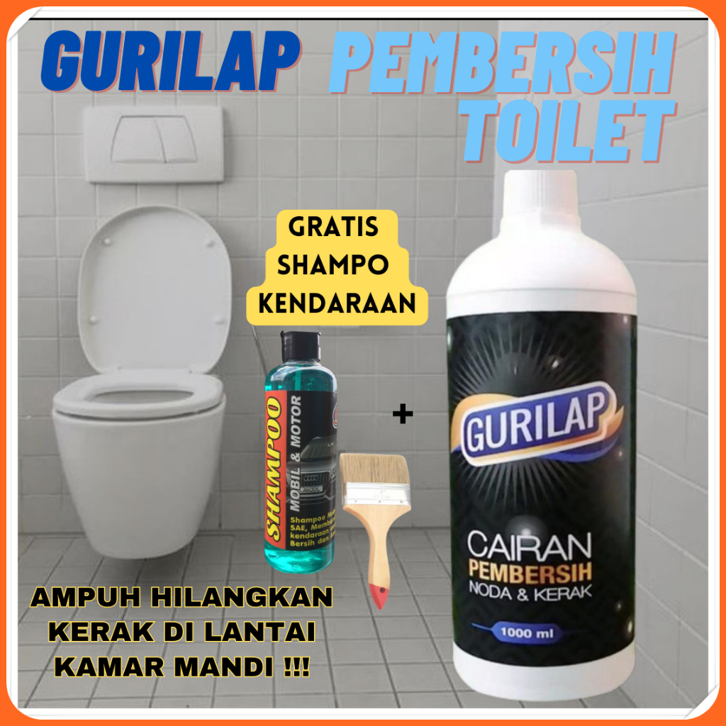 Bayar Dirumah Porselen Lantai Dinding Toilet Kloset Closet Wastafel Gurilap Pembersih Wc Kamar Mandi