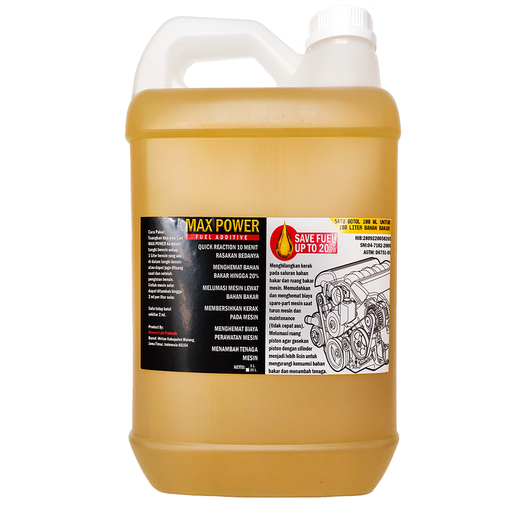 Penghemat BBM MAX POWER [UP TO 20%] Fuel Treatment Additive 5 Liter