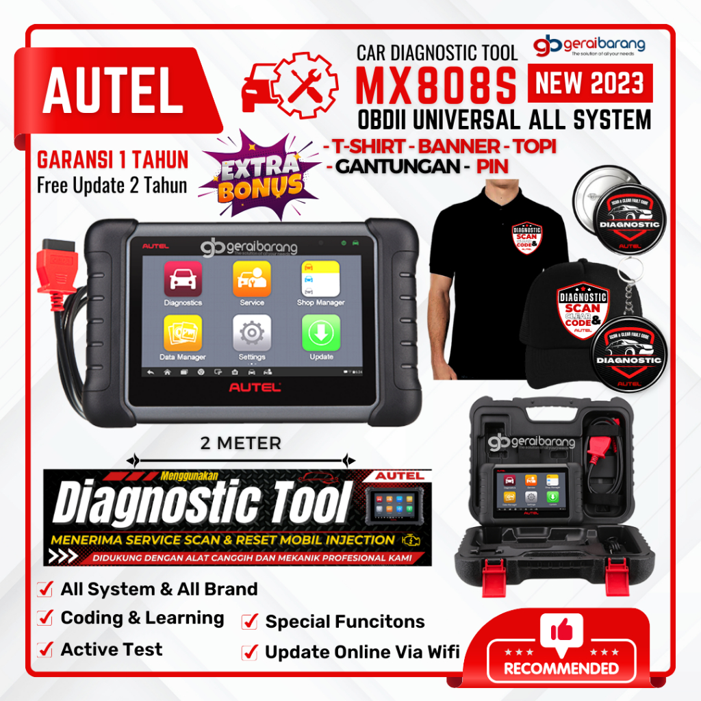 Autel MX808S New 2023 Scanner Mobil Scan Tool Diagnostik Universal AUTEL MaxiCheck MX808  Scaner OBD