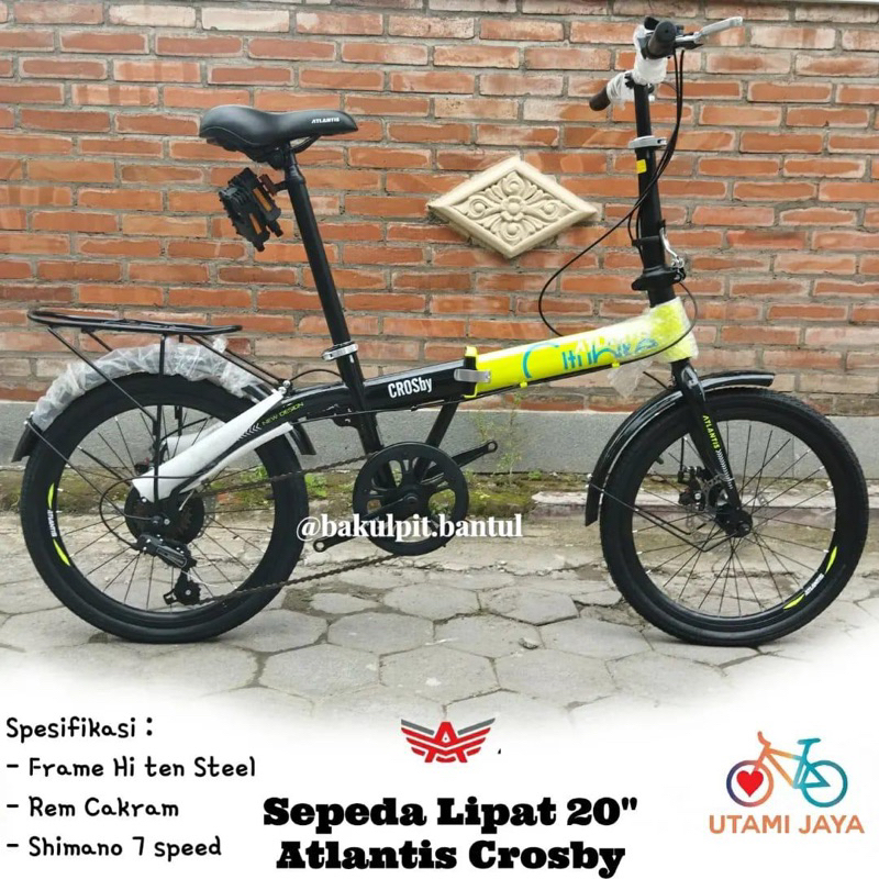 Sepeda lipat Atlantis Crosby  Atlantis 31  ukuran 20 inch dan 16 inch