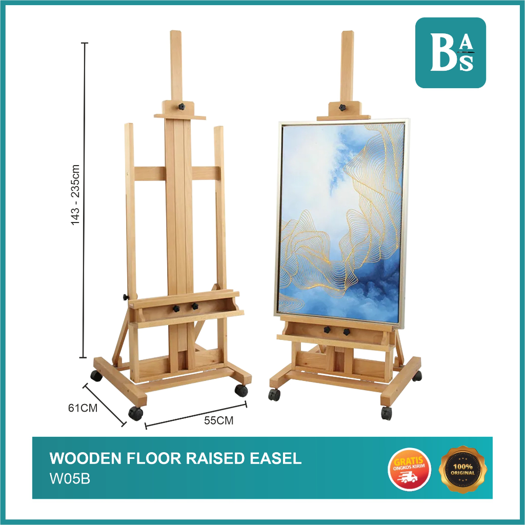 

Wooden Floor Raised Easel