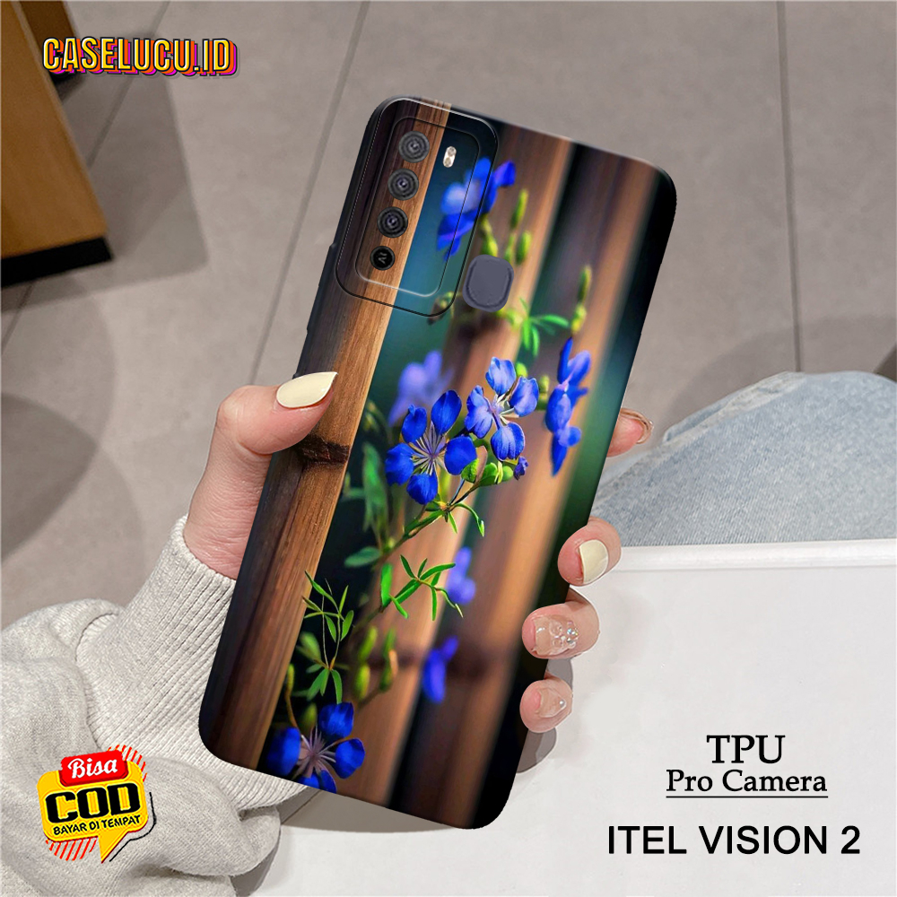 Softcase Hp Itel Vision 2 Terbaru - Fashion Case Bunga - Case Itel Vision 2  - Casing Hp Itel Vision