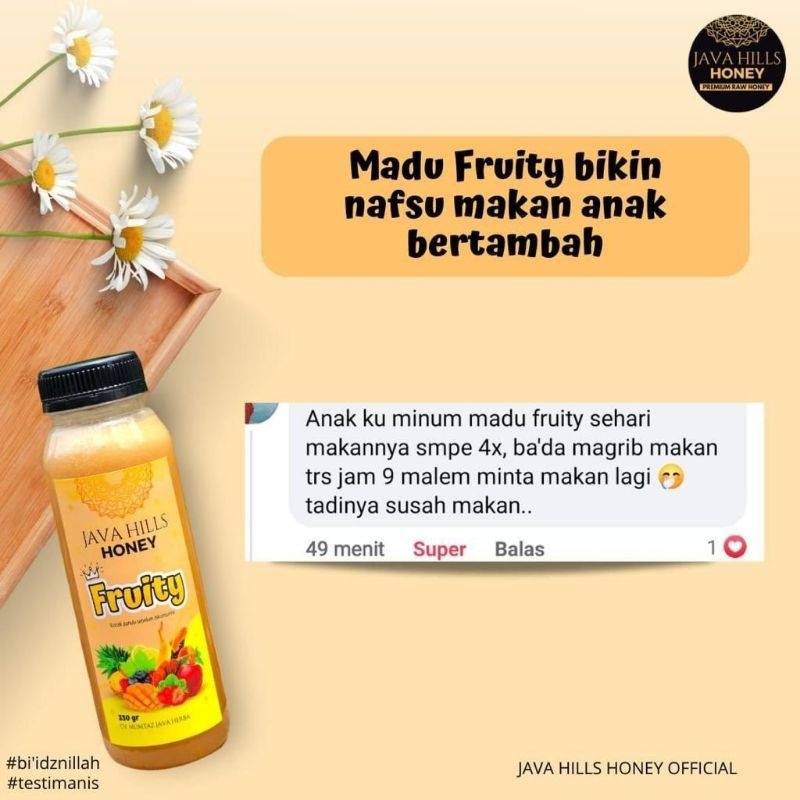 

madu fruity madu rasa buah menambah nafsu makan anak