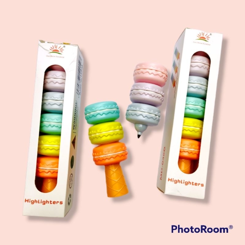 

Highlighter Macaron Lucu 1 Set Isi 6 Warna